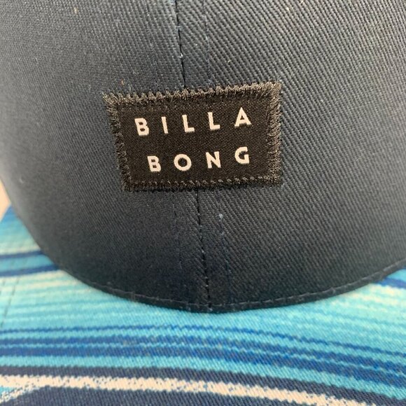 Billabong Mens One Size Snapback Cap With Blue Wave Pattern Adjustable Hat - Picture 3 of 8